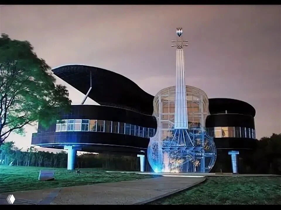 Piano house в Аньхое: дом в форме рояля и скрипки