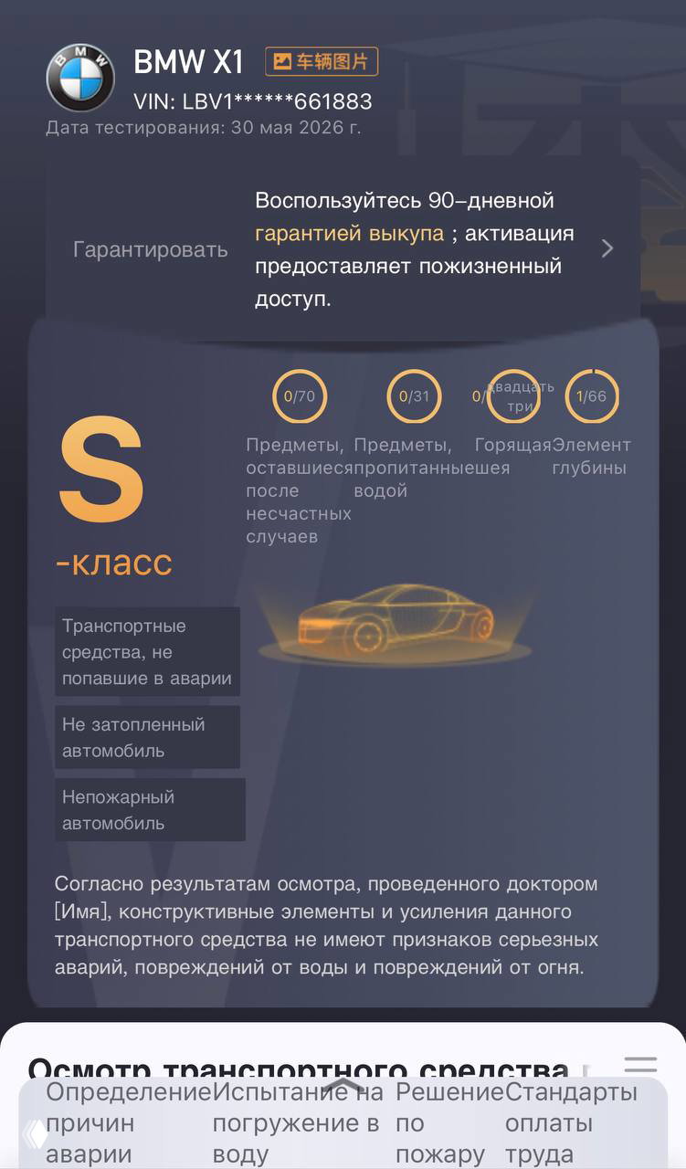 Китайский сервис проверки авто со страховой гарантией