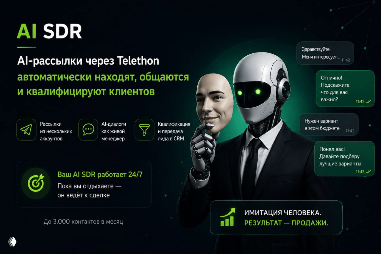 AI-рассылки через Telethon и AI SDR в Telegram
