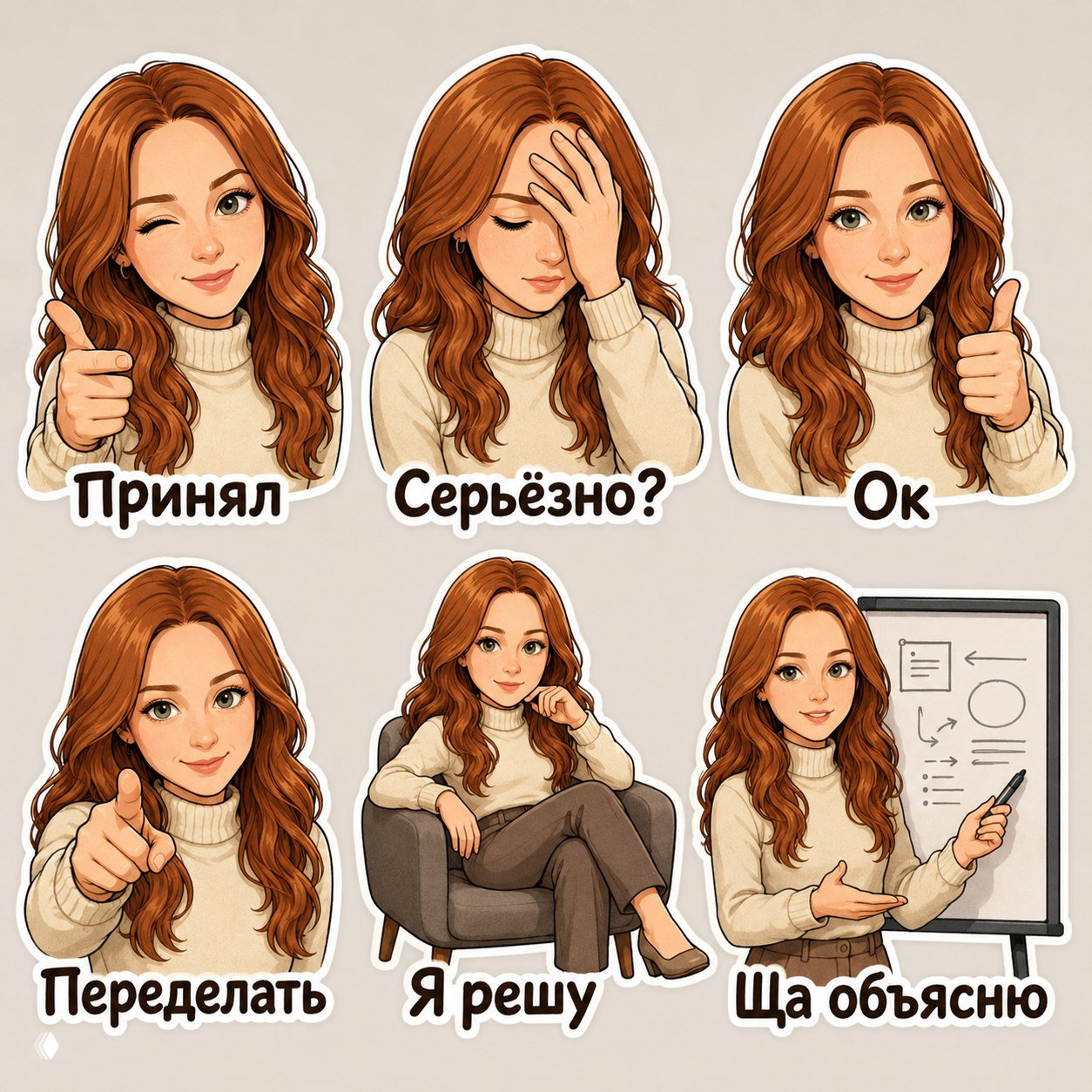 Шаблон — Telegram-стикерпак мини-босс