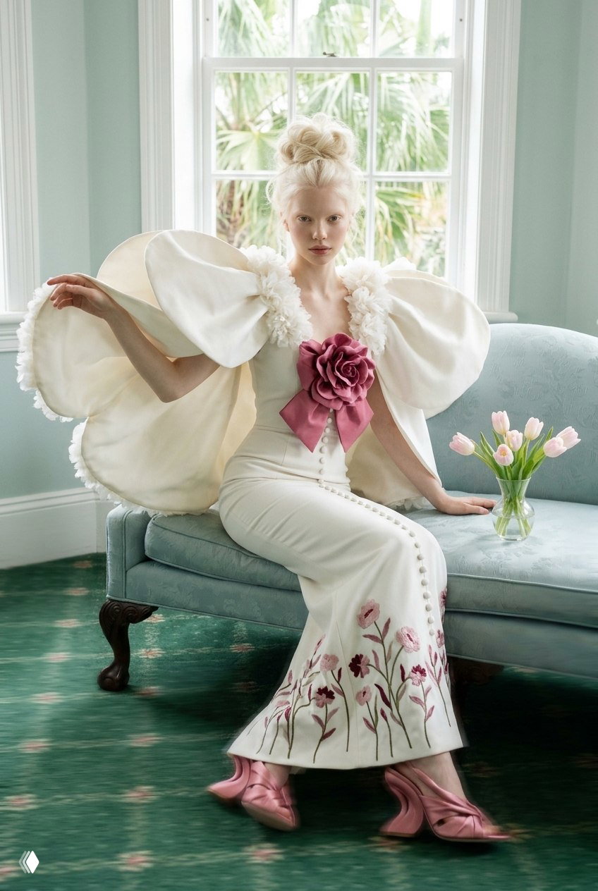 High-fashion editorial portrait