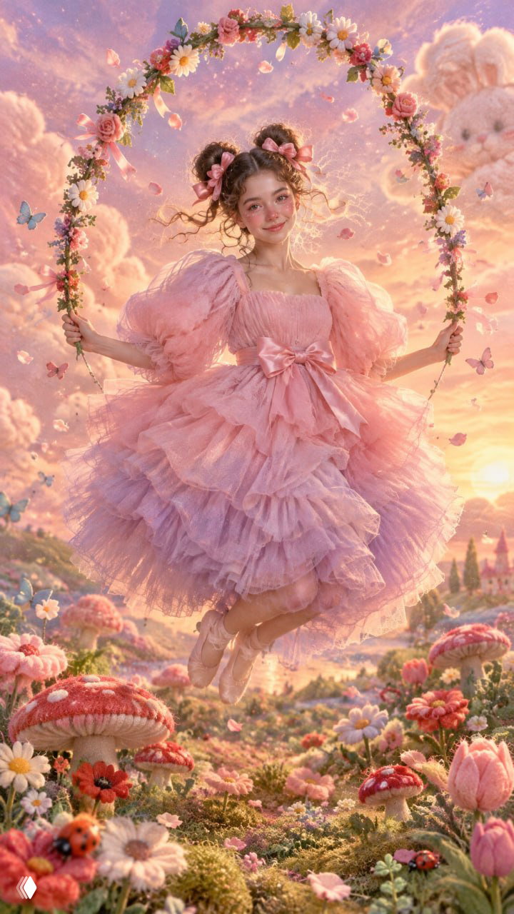 Whimsical playful fairycore editorial