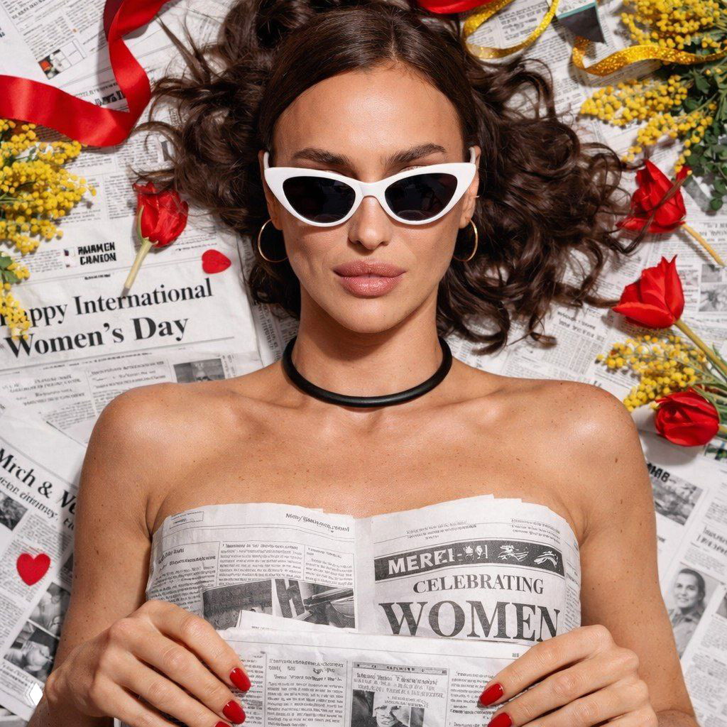 Промт для в меру феминистичной восьмимартовой фотки